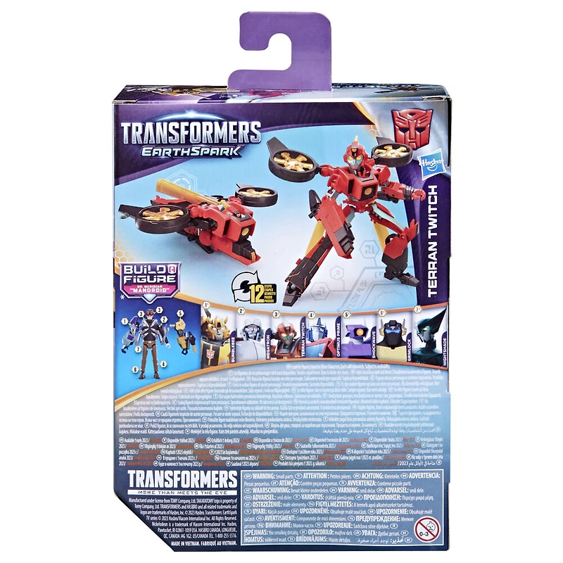 Transformers EarthSpark, figurine Terran Twitch classe Deluxe de 12,5 cm, jouet robot