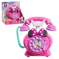 Téléphone Rotatif Appelle-Moi de Minnie Mouse de Disney Junior avec Sons et Lumières, Téléphone pour Permettre aux Enfants de Jouer en Faisant Semblant