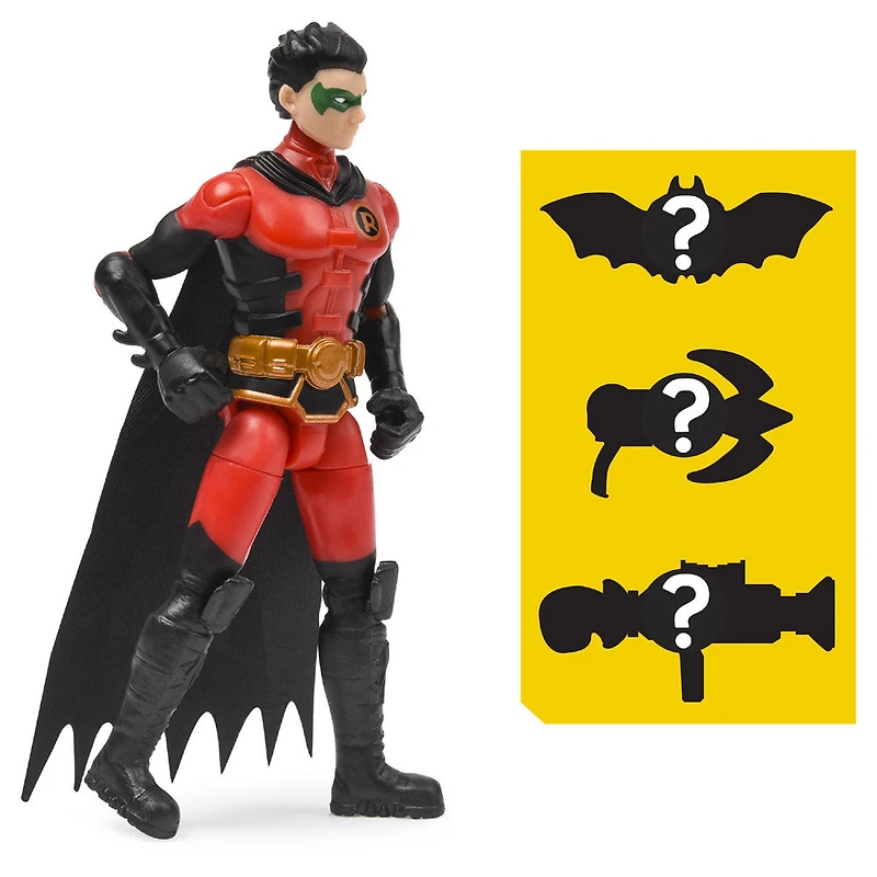 Batman 4-Inch Robin Action Figure with 3 Mystery Accessories