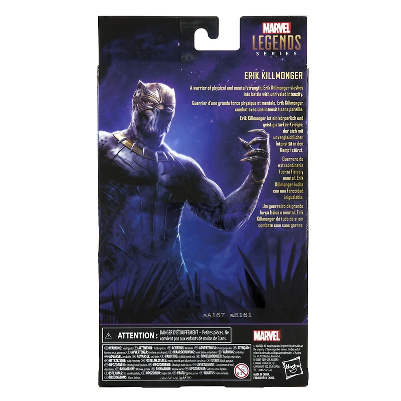 Marvel Legends Series Black Panther Legacy Collection Killmonger 6-inch Action Figure Collectible Toy, 5 Accessories
