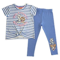 Paw Patrol 2 Piece Short Sleeve Tee & Legging - Blue 