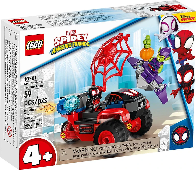 LEGO Marvel Spider-Man et ses amis extraordinaires Miles Morales : la moto techno de Spider-Man 10781 (59 pièces)