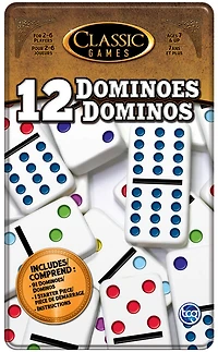 Jeux classiques - Domino double 12 - Boîte de rangement - Édition anglaise