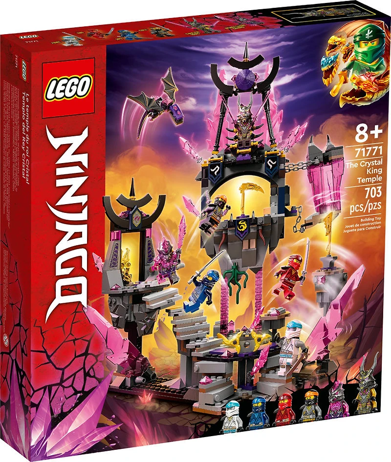 LEGO NINJAGO Le temple du roi Cristal71771 Ensemble de construction (703 pièces)