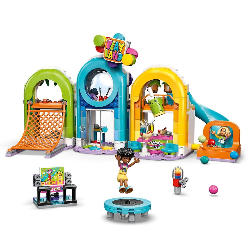 LEGO Friends L'Aire de Jeux Intérieure Amusante - Ensemble de Jeu de Simulation - Avec 3 Minipoupées, un Manège Lapin, une Piscine à Balles - 42686