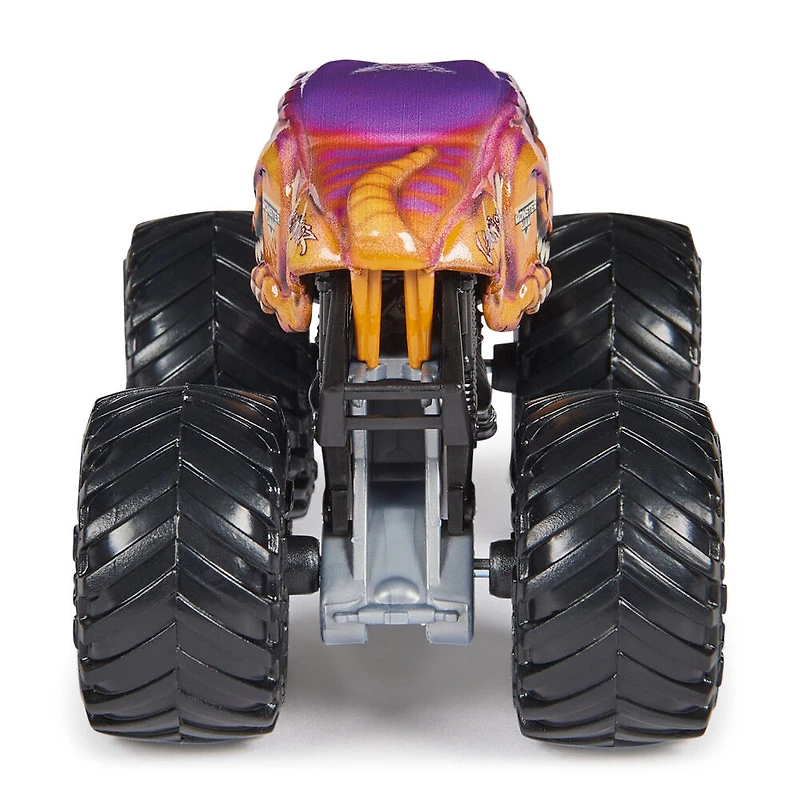 Monster Jam, Monster truck Velociraptor officiel, véhicule en métal moulé, échelle 1:64