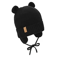 Kids Bear Knit Hats | Jet Black