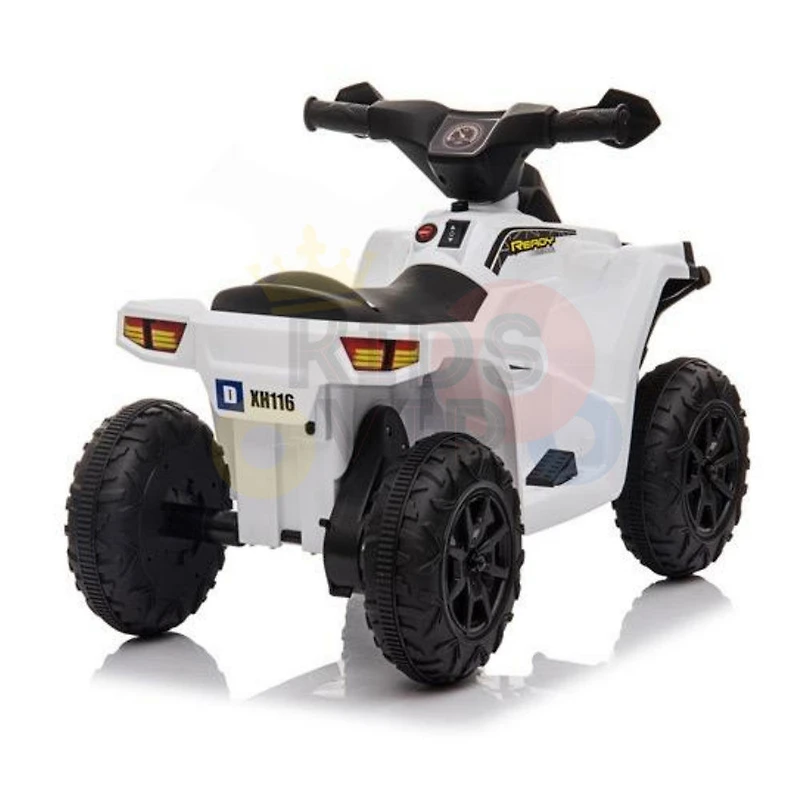 VTT à conducteur porté KidsVip 6V X Edition - Blanc - Édition anglaise