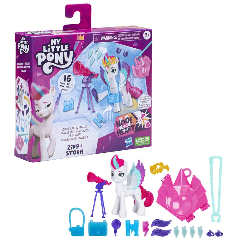 My Little Pony : Marquons les esprits, Zipp Storm Magie des marques de beauté, poney de 7,5 cm