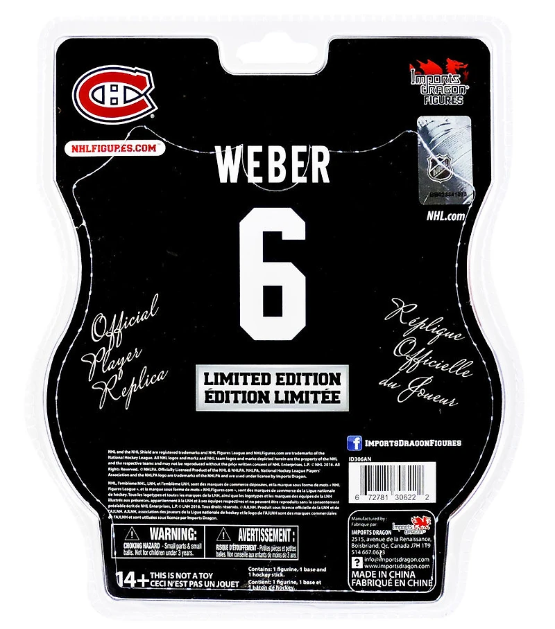 LNH figurine 6-pouces -Shea Weber Série Signature