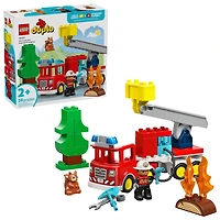 LEGO DUPLO Town Fire Truck with Hose and Firefighter Building Toy for Toddlers, Ages 2+ - 10473