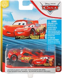 Disney Pixar - les Bagnoles - Flash Mcqueen avec Panneau