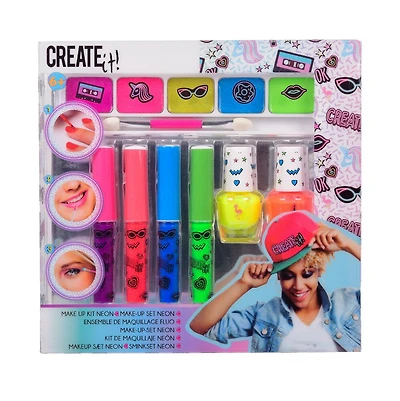 Create-It! Trousse De Maquillage Néon 7-Pcs
