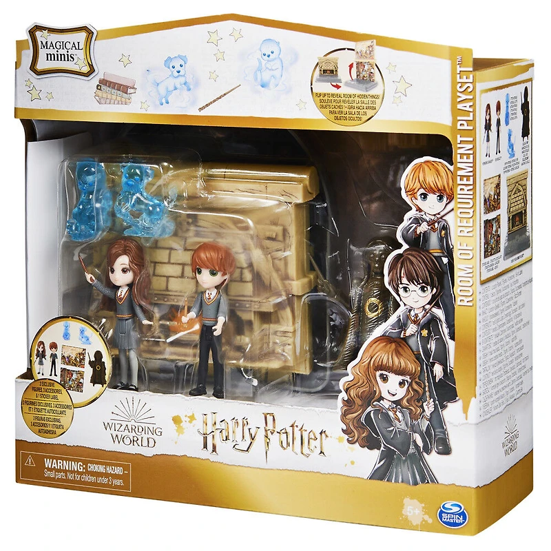 Wizarding World Harry Potter, Coffret Room of Requirement transformable 2 en 1 avec 2 figurines exclusives et 3 accessoires