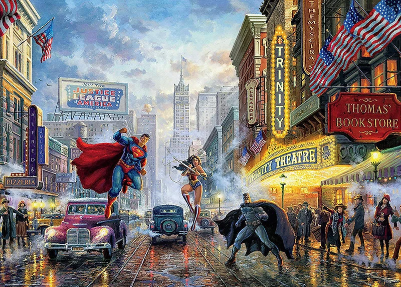 Ceaco DC Comics Thomas Kinkade 1000 Piece Puzzle The Trinity