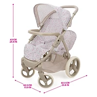 Poussette double pour poupée Mabelle, Little Flora
