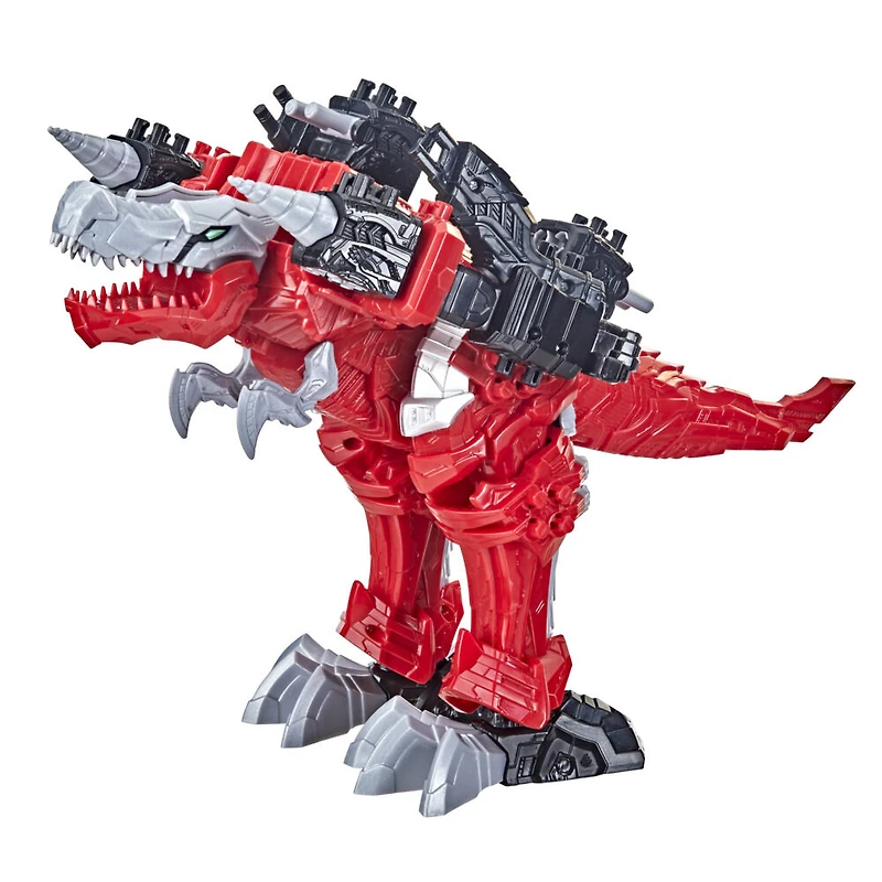 Power Ranger Dino Fury T-Rex Champion Zord, Zord robot dinosaure avec système d'assemblage pour combiner Zord Link