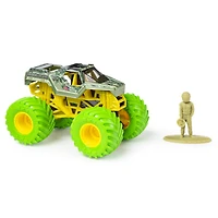 Monster Jam, Monster truck authentique Soldier Fortune en métal moulé à l'échelle 1:64, série Nitro Neon