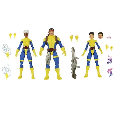 Hasbro Marvel Legends Series: Marvel's Forge, Storm et Jubilee, 60e anniversaire des X-Men, pack de figurines articulées Marvel de 15 cm