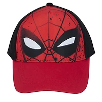 Marvel Casquette, Enfant, Visière Plate, «Yeux» De Spider-Man Rouge