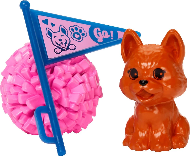 Barbie Cheerleader Fashion Doll in Cheerleader Uniform, Includes Pom Pom, Flag, and Puppy Mascot