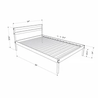 Sweedi Lit en bois Double Bois naturel