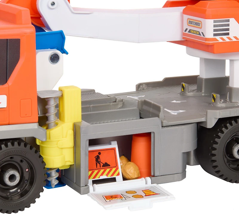 Matchbox-Action Drivers-Excavatrice transformable-Camion de chantier
