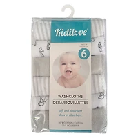 6 Pk Lingettes Bleu/Gris