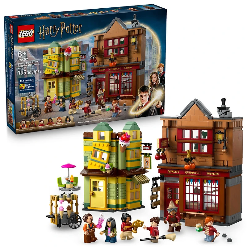 LEGO Harry Potter Le Magasin d'Accessoires de Quidditch et Les Glaces Florian Fortarôme, Boutiques du Chemin de Traverse 76452
