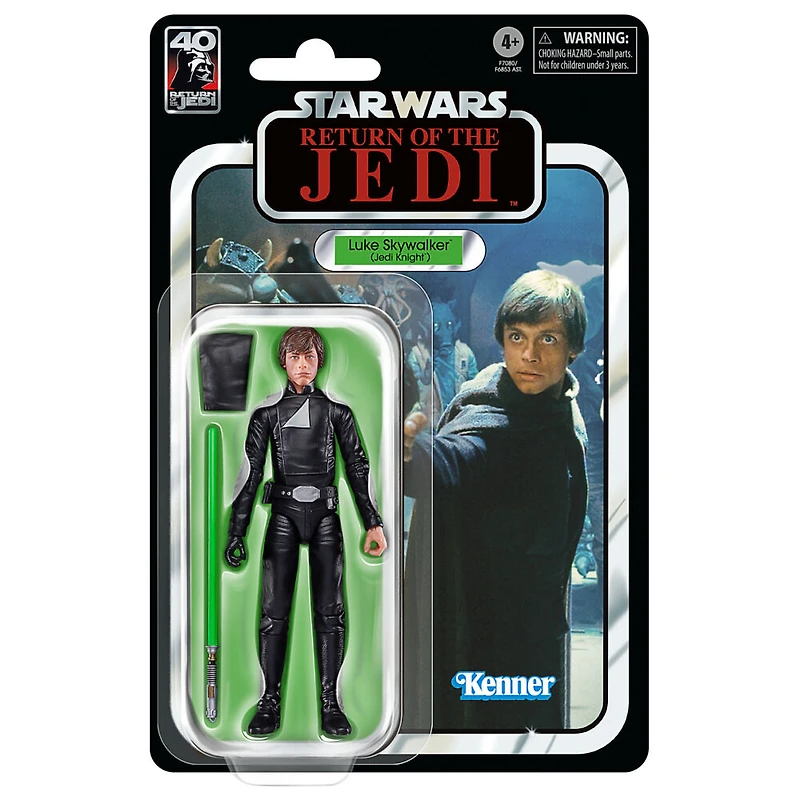 Star Wars The Black Series, Luke Skywalker (Chevalier Jedi), Star Wars : Le retour du Jedi, 40e anniversaire, figurine de 15 cm