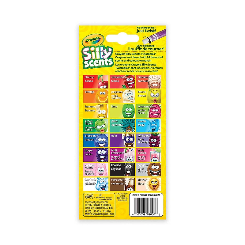 Crayola - 24 mini crayons Silly Scents TwistablesMC