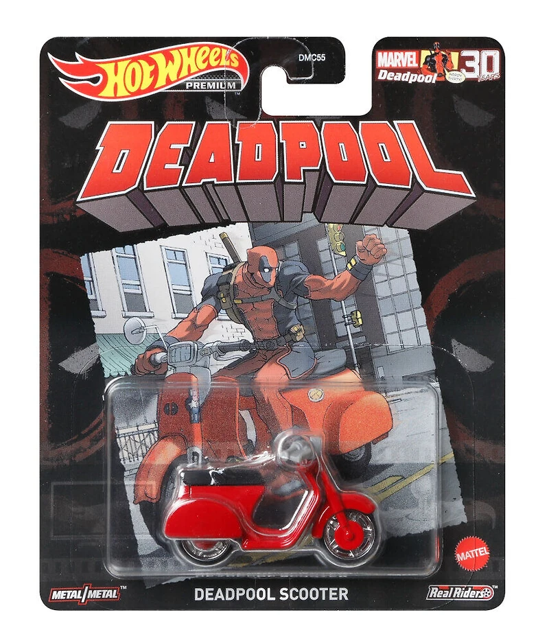 Hot Wheels - Véhicule Deadpool Scooter