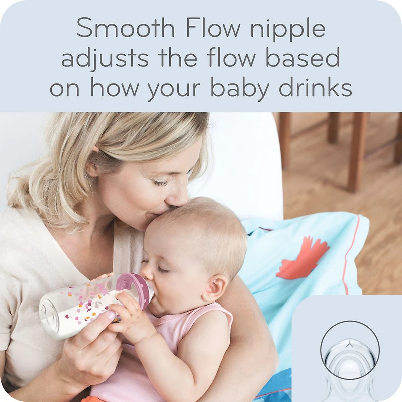 NUK Smooth Flow Anti-Colic Bottle, 5 oz, 1 Pack, 0+ Months