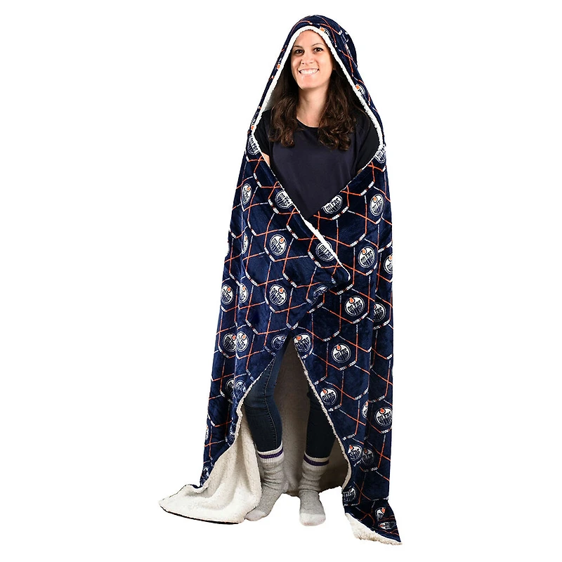 Couverture à capuchon portable des Oilers de Edmonton de la LNH