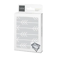 Kushies Flannel Playard Sheet - Grey Arrows