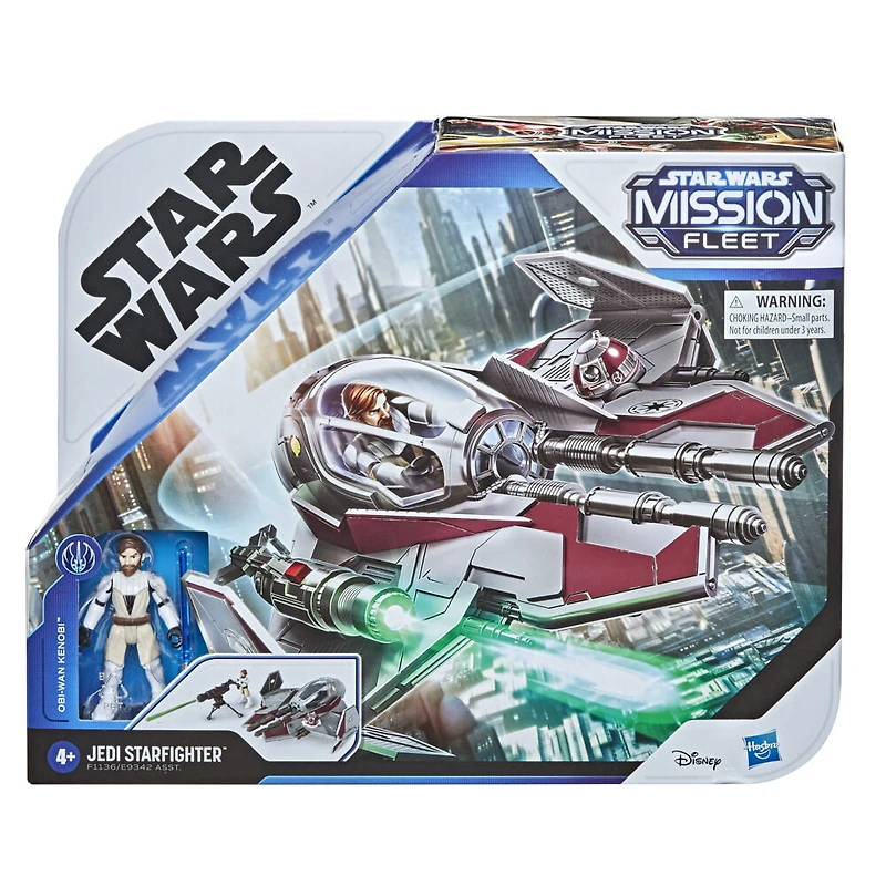 Star Wars Mission Fleet Stellar Class Obi-Wan Kenobi Jedi Starfighter 2.5-Inch-Scale Figure and Vehicle