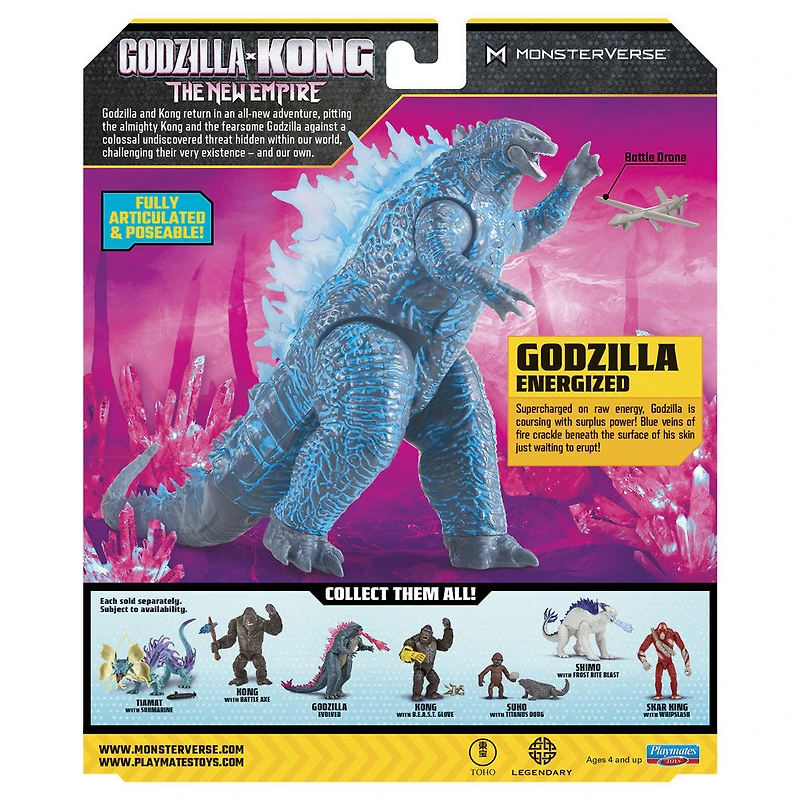 Godzilla x Kong Figurine 6 pouces Godzilla Energized