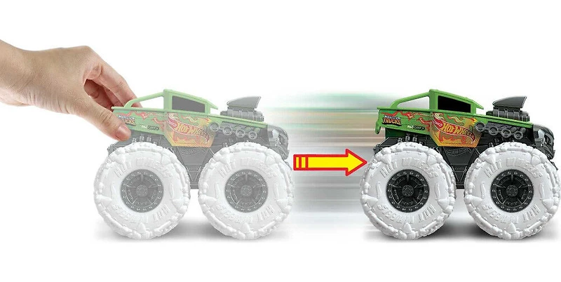 Hot Wheels - Monster Trucks - Rev Tredz - Véhicules ​à échelle 1:43 - Bone Shaker
