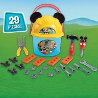 Disney Junior Mickey Mouse Handy Helper Tool Bucket, 25-pieces