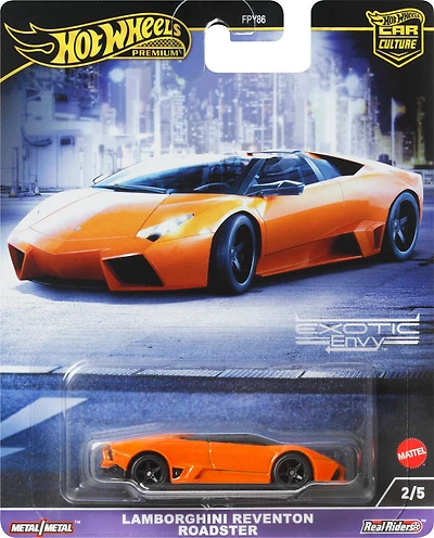 Hot Wheels Premium Car Culture Exotic Envy Lamborghini Reventon Roadster 1:64 Scale Collectible