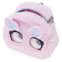 Purse Pets Micros, Fuzzy Bunny BB Stylish Small Purse with Eye Roll Feature