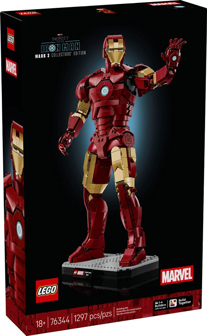 LEGO Marvel Iron Man Mark 3 - Édition de Collection Ensemble de Construction de Figurine Mobile pour Adultes 76344