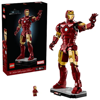 LEGO Marvel Iron Man Mark 3 - Édition de Collection Ensemble de Construction de Figurine Mobile pour Adultes 76344