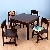 KidKraft Ensemble Table et 4 chaises Farmhouse Expresso