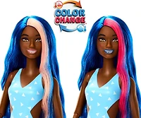 Barbie Pop Reveal Poupée de la série Fruit, thème punch avec 8 surprises dont 1 animal de compagnie et des accessoires, slime, parfum et changement de couleur