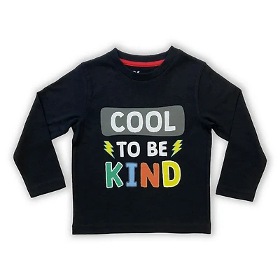 Cool To Be Kind Long Sleeve Tee - Black
