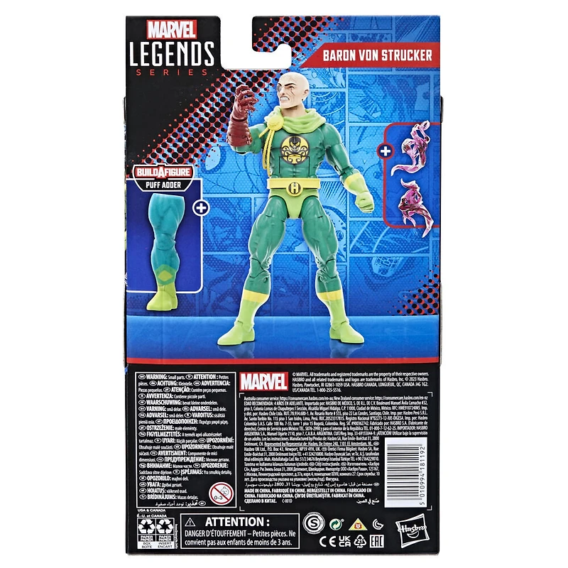Hasbro Marvel Legends Series: Baron Von Strucker des bandes dessinées Marvel classiques, figurine articulée de 15 cm