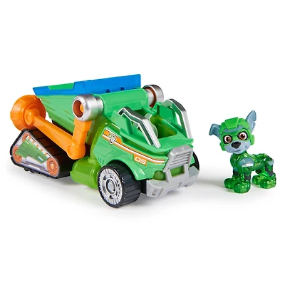 PAW Patrol : La Super Patrouille le film, Camion poubelle de recyclage avec figurine articulée Rocky Super-Chiots