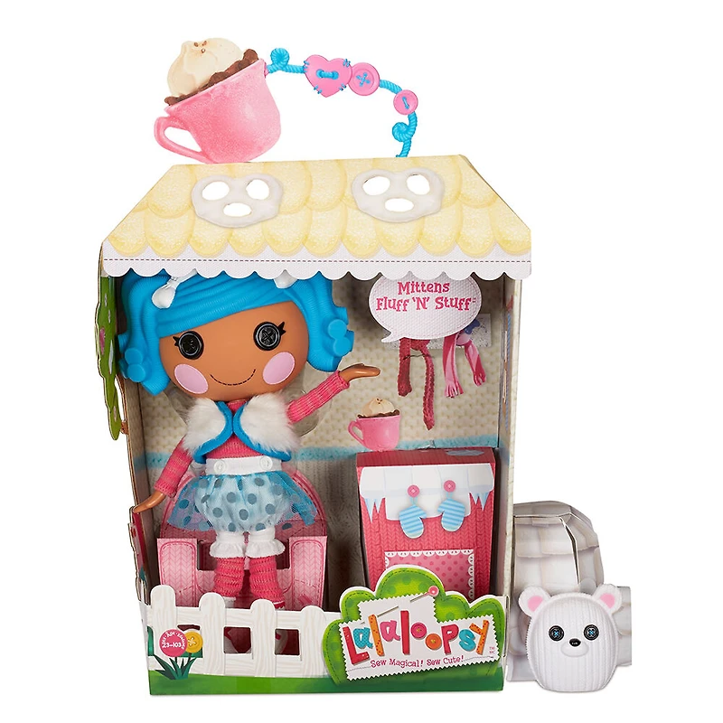 Lalaloopsy Doll - Mittens Fluff 'N' Stuff with Pet Polar Bear, 13" winter-inspired doll
