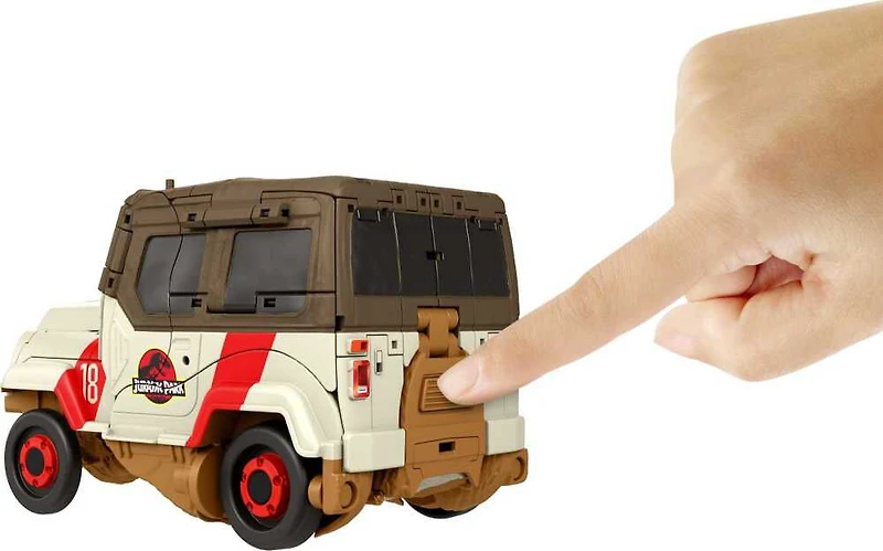 Jurassic World-Course-poursuite rugissante-Tyrannosaure et camion